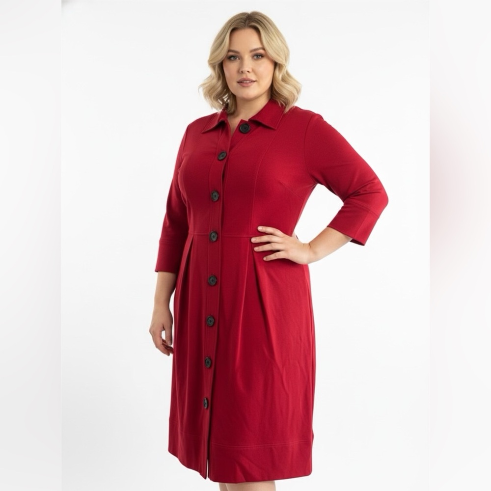 Talbots NWT elegant button down Sheath Dress. Ptp 20” lenght 41”